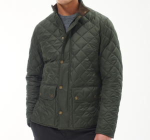 BARBOUR Quilted Jacket Mens XXL Green Snap Up LOWERDALE QUILT